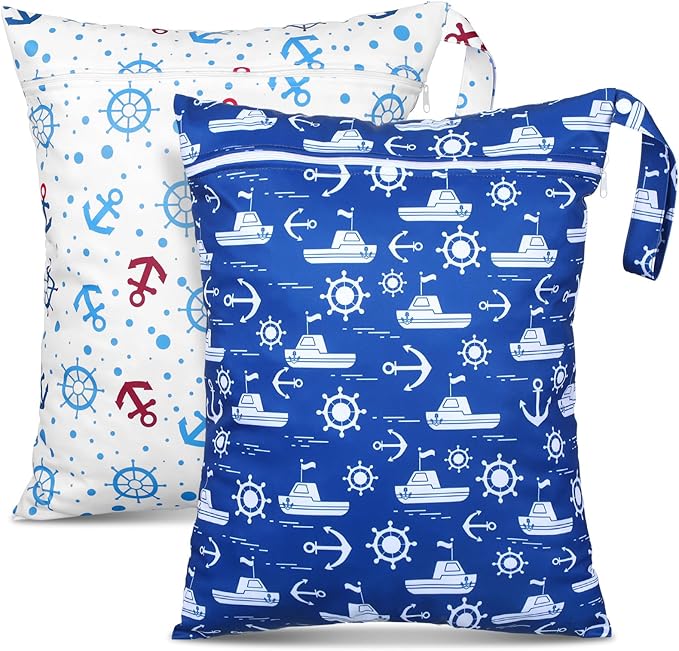 Shappy 2 Pcs Large Travel Laundry Bag Washable Waterproof Wet Dry Large Dirty by Shappy