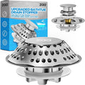 zaa Bathtub Drain Stopper, Upgraded 2in1 Tub Stopper Bathtub Drain Cover and by zaa