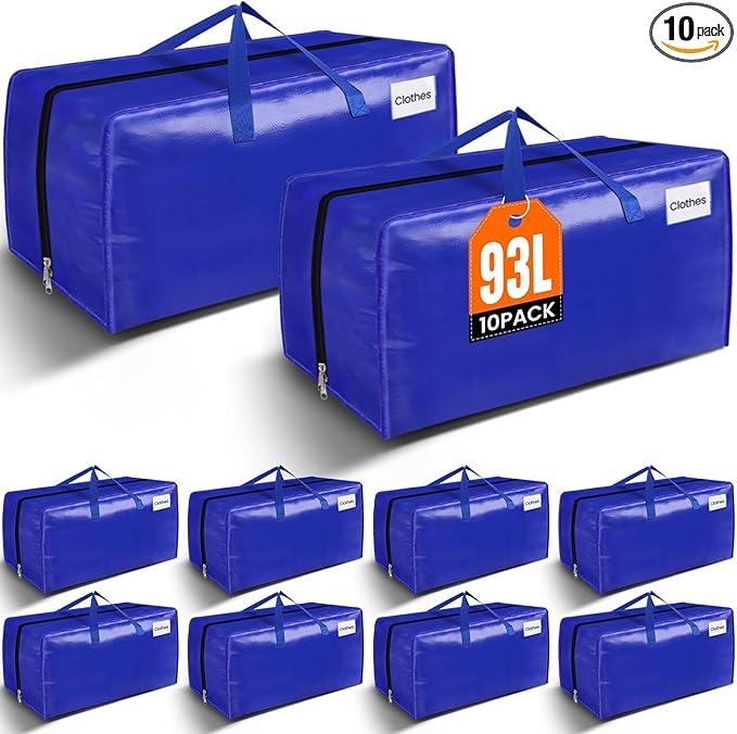 BlissTotes Moving Bags, Heavy Duty Moving Supplies & Storage Bags, Extra Large by BlissTotes