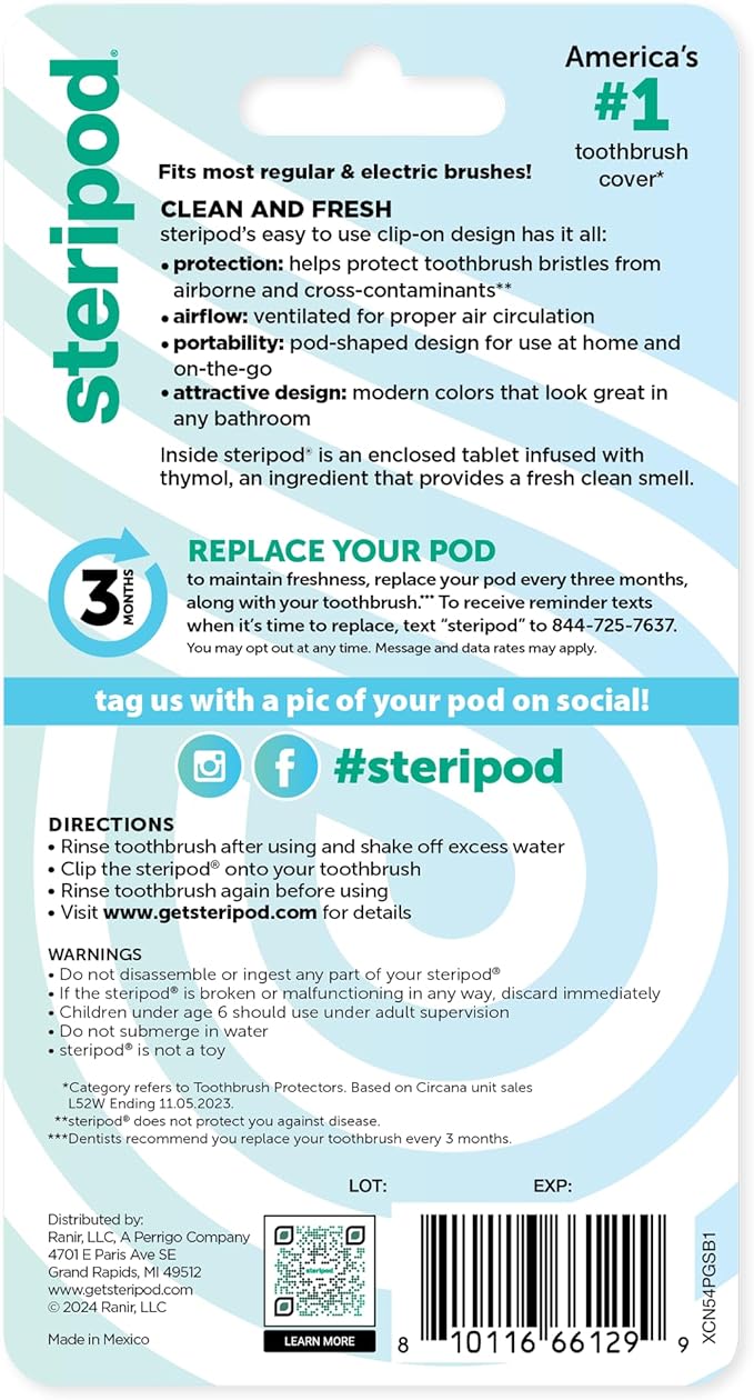 Steripod Clip-On Toothbrush Protector - Image 2