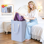 3 Pack Large Laundry Basket, Waterproof & Freestanding Laundry Hamper, - Image 4