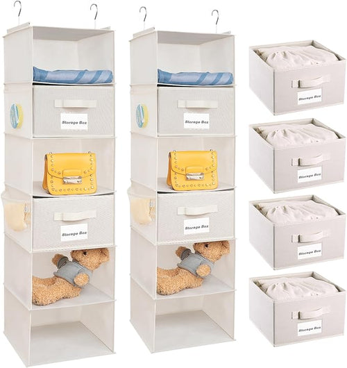 2 Pack 6 Shelves Hanging Closet Organizer by BrilliantJo