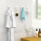 Adhesive Hooks for Walls No Damage 4 PCS, Heavy Duty Aluminum Strong Adhesive - Image 2