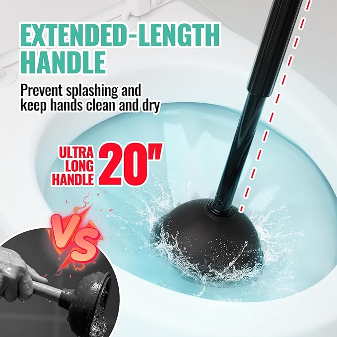 3 in 1 Toilet Brush and Plunger Set - Image 2