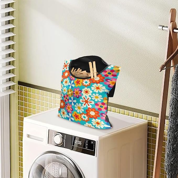 Clothespin Bag, Hanging Laundry Bag, Hanging Storage Organizer - Image 3