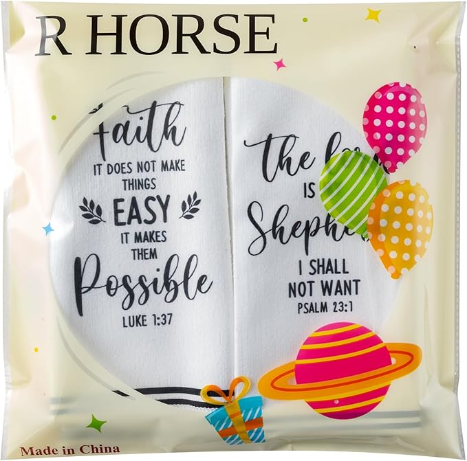 R HORSE 5Pcs Religious Christian Kitchen Dish Towel, Bible Verse Absorbent - Image 7