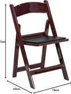 Flash Furniture Hercules™ Series Folding Chair - Red Mahogany Resin – 1000LB Weight Capacity Comfortable Event Chair - Light Weight Folding Chair - Image 19