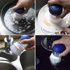 CELOX Dish Brush with Soap Dispenser, Palm Brush - Image 5