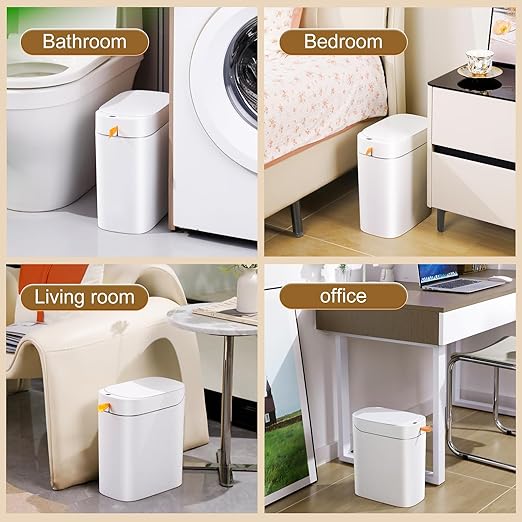 MOPALL Bathroom Trash Can with Lid, Motion Sensor Trash Can Automatic Touchless - Image 7