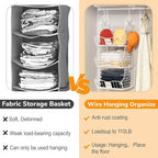 Hanging Closet Organizers and Storage, 5 Tier Closet Shelf Clothes Organizer - Image 5
