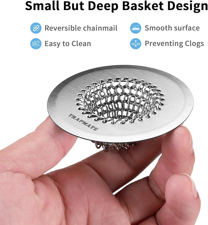 TRAPMATE Bathtub Stopper Drain Strainer Kit, Easy Clean Tub Shower Drain Hair - Image 3