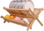 SZUAH Collapsible Bamboo Dish Drying Rack by SZUAH