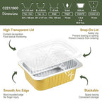 8" x 6" Heavy-Duty Aluminum Foil Pans - Image 3