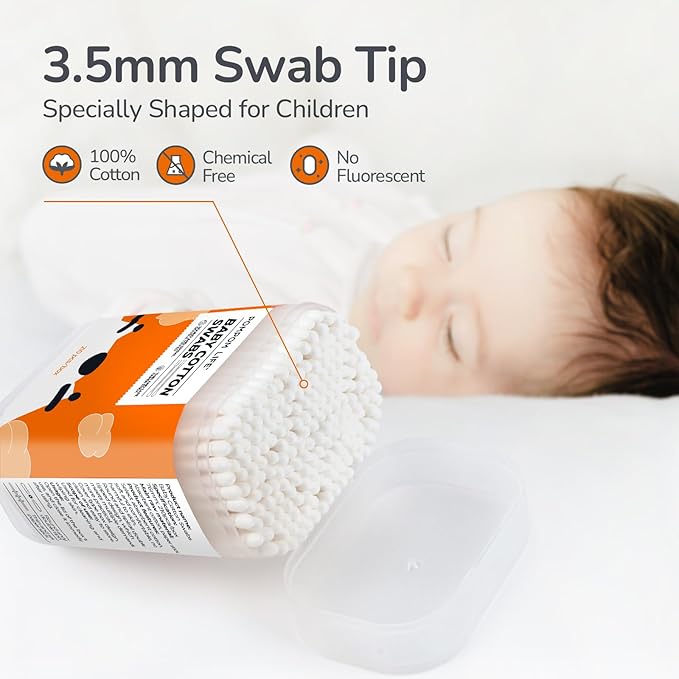 Baby Cotton Swabs 210 Count, Cotton Swabs - Image 4