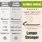 Spring Fever Open Ended Non Slip Sponge Padded Pants Hangers - Image 3