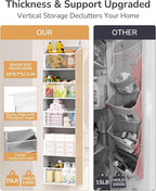 ULG Clear Over The Door Organizer 5-Tier Hanging Storage - Image 3