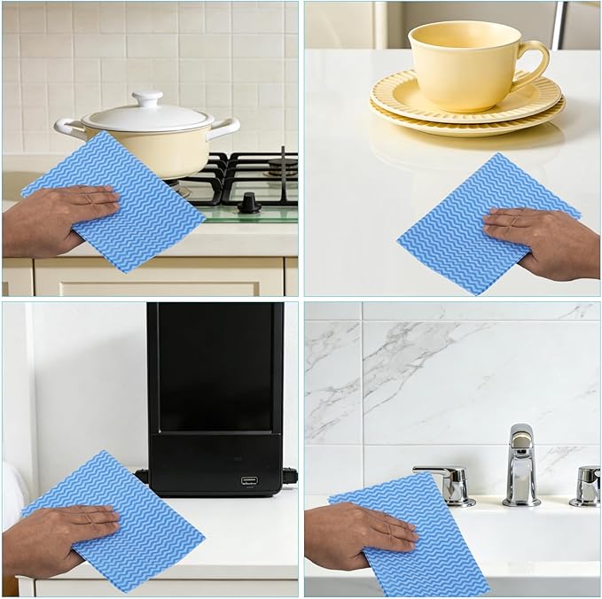 Disposable Dish Cloths Disposable Cleaning Towels 50 Pack Heavy Duty Reusable - Image 4