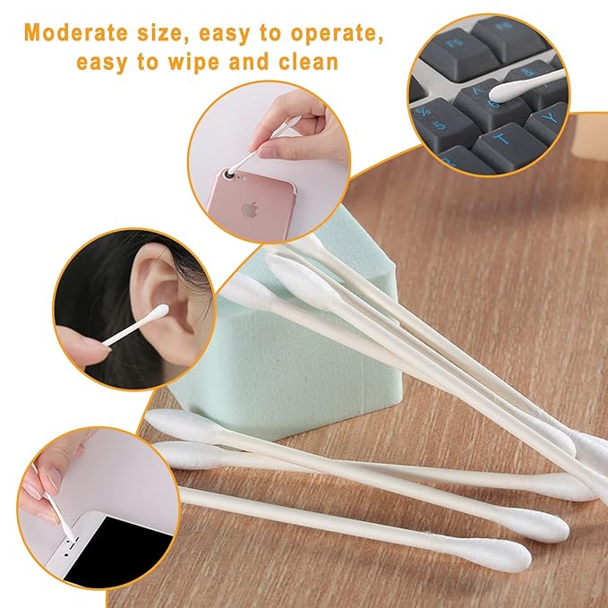 Cotton Swabs, Individually Wrapped Cotton Buds, Beauty Care, Make-up（Round and - Image 5