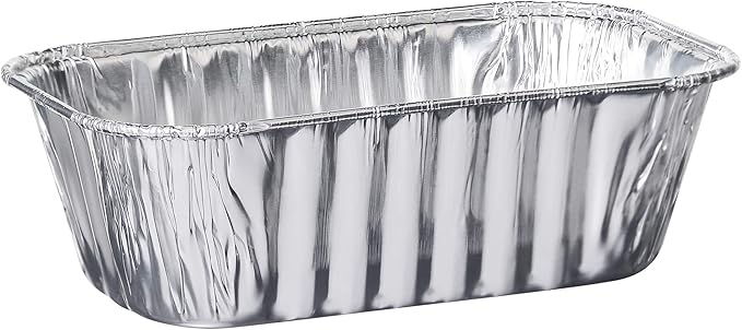 PLASTICPRO [1 Lb 100 Pack Disposable Loaf Pans Aluminum Tin Foil Meal Prep by PLASTICPRO