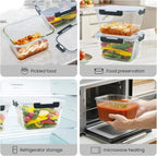 2 Pack Large Glass Food Storage Containers - Image 6