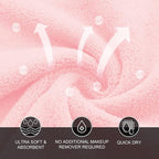MOONQUEEN Microfiber Facial Cloths Fast Drying Washcloth 12 Pack - Image 7