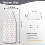 SheeChung Small Ironing Board Cover and Pad 12"x32", Tabletop Ironing Board - Image 2