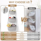 Hanging Storage Baskets, Over the Door Basket, Cotton Wall Baskets Storage - Image 9