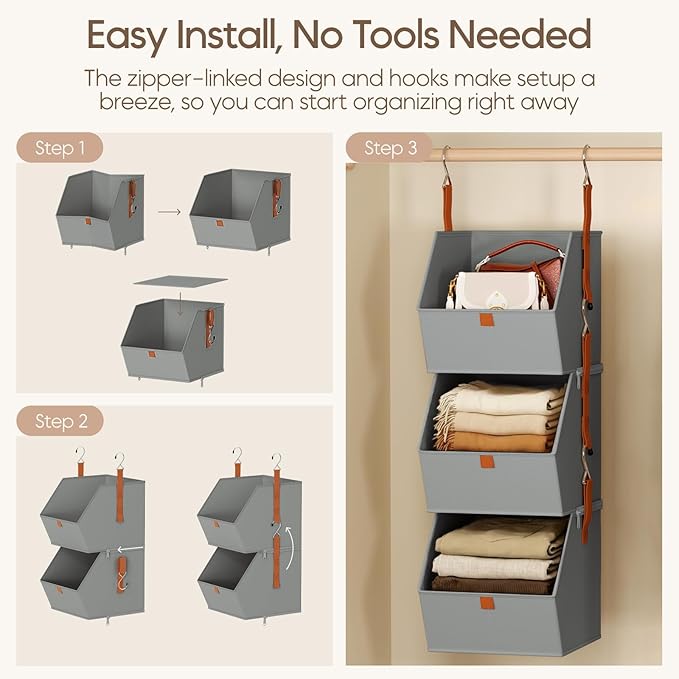 Collapsible Hanging Closet Organizer - Image 7