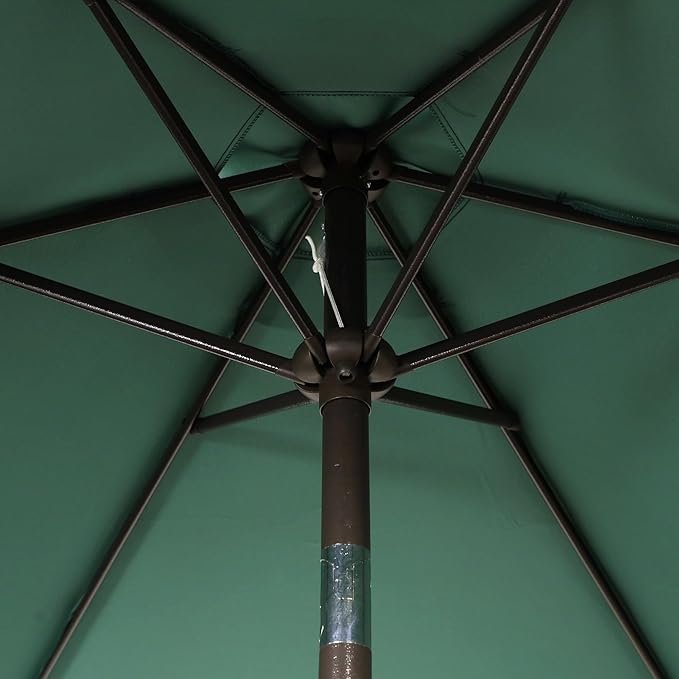 Blissun 7.5 ft Patio Umbrella, Yard Umbrella, Outdoor Market Umbrella with Push Button Tilt Crank, Seaglass - Image 3