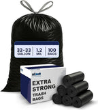 Plasticplace 32-33 Gallon Trash Bags │ 1.2 Mil │ Drawstring Garbage Can Liners by Plasticplace