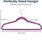 SereneLife 10 Pack Velvet Hangers – Non-Slip Clothes Hangers - Image 2