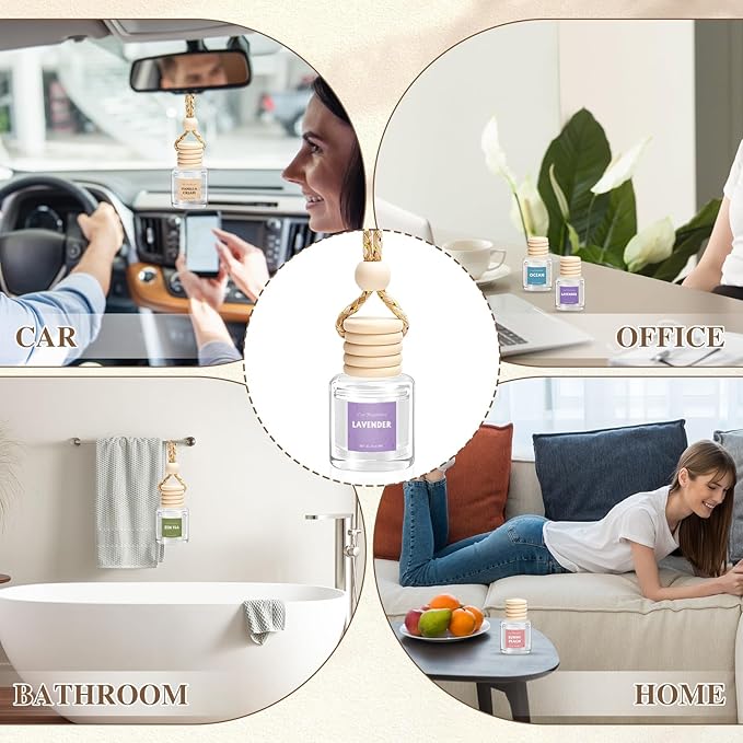AROIC 12 Pack Car Air Freshener, Car Smell Air Freshener Diffuser Essential Oil - Image 9