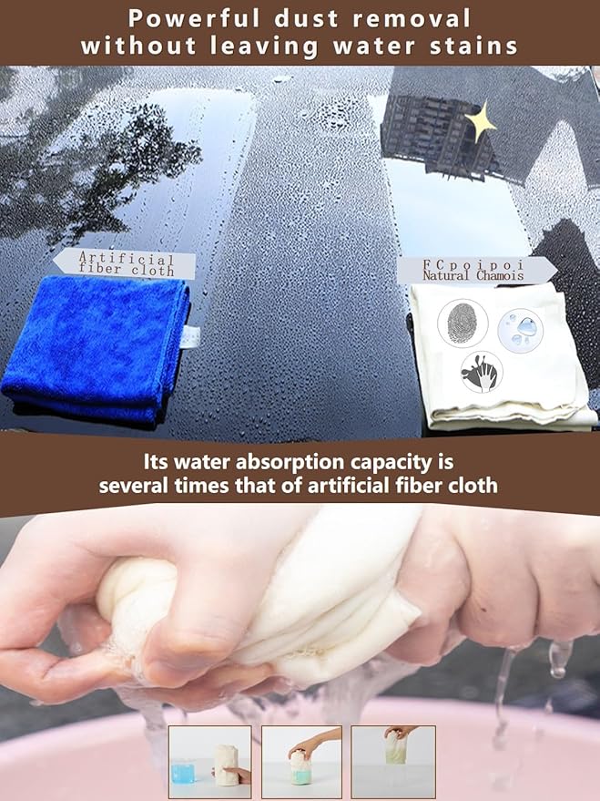Eyeglass Cleaning Cloth Natural Chamois Leather Camera Lens Cleaning - Image 3