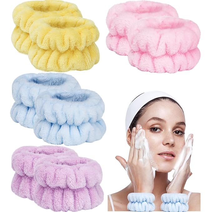 8pcs Wrist Bands for Washing Face, Absorbent Face Washing Wristbands, by Taocar
