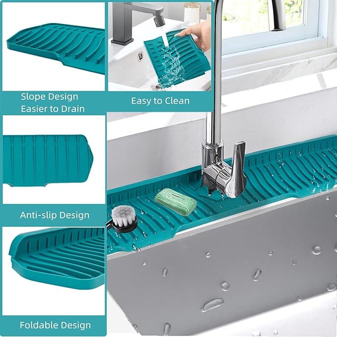 30 Inch Sink Splash Guard, Large Size Kitchen Sink Splash Guard, Longer - Image 2
