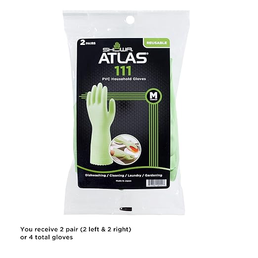 SHOWA 111 Skin-Friendly Dishwashing Gloves, Latex-Free PVC, Reusable - Image 2