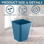 Hoolerry 9 Pieces Garbage Can 2 Gallon Small Trash Cans Bulk Bathroom Trash Bin - Image 2