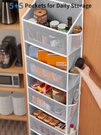 JARLINK Over The Door Organizer Storage, 5 Shelf Hanging Door Organizer - Image 5