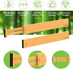 ANTOWIN Bamboo Drawer Dividers Organizers 16pcs, Expandable Drawer Separators - Image 4