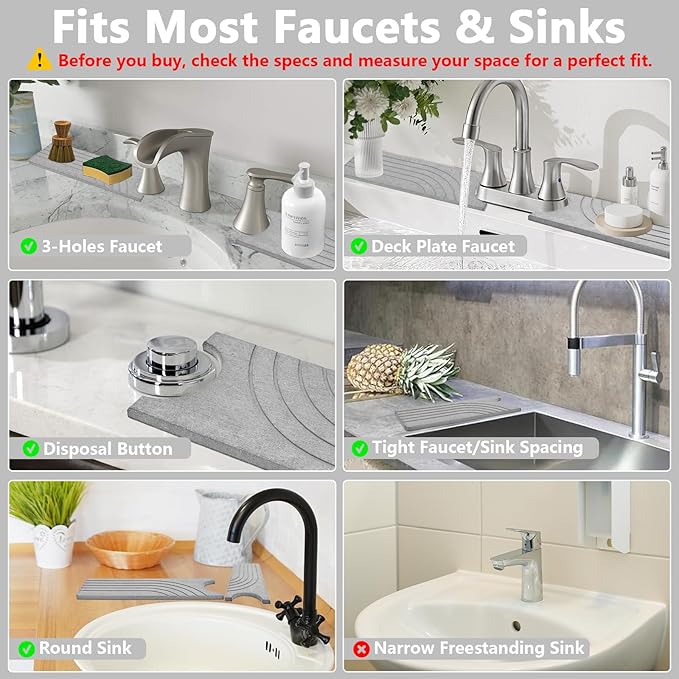 Stone Faucet Mat for Kitchen Sink - Image 6