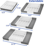 Simple Houseware Expandable Kitchen Drawer Flatware Organizer - Image 2