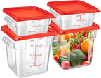 Barydat 4 Pcs Square Food Storage Containers by home