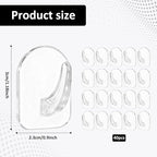cobee 40 Pcs Clear Adhesive Wall Hooks - Image 2