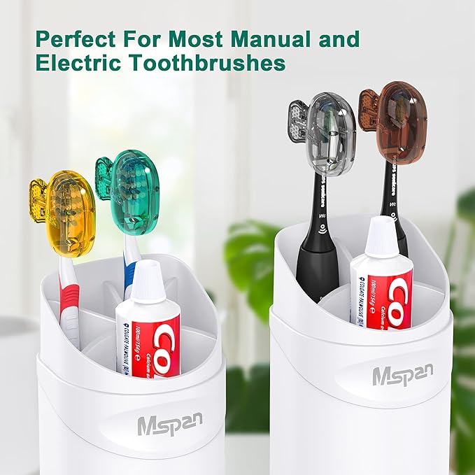 Mspan Toothbrush Protector Travel Cover: Brush Head Cap Cute Clip Case Bulk - Image 4