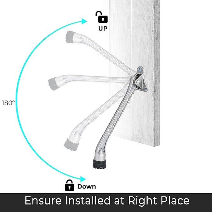 HOME&I Kickdown Door Stopper, 7-Inch Door Holder Kick Door Kickstand Rubber Foot - Image 3