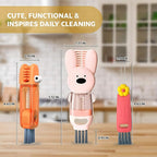 Cup Lid Cleaning Brush, 3 in 1 Cup Cleaner Brush New Multifunctional Lid - Image 3