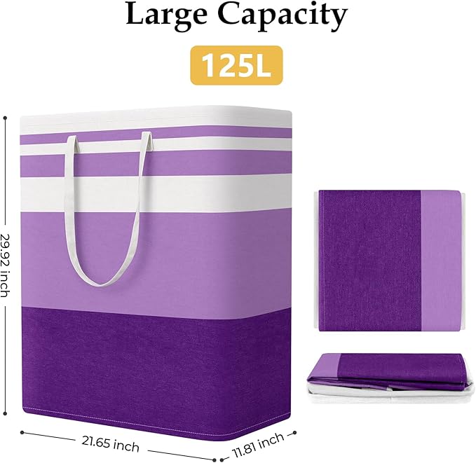 StorageRight Large Collapsible Laundry Basket Hamper - Image 2