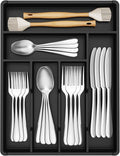 Lifewit Silverware Drawer Organizer Tray, Plastic Cutlery Storage by Lifewit