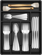 Lifewit Silverware Drawer Organizer Tray, Plastic Cutlery Storage by Lifewit