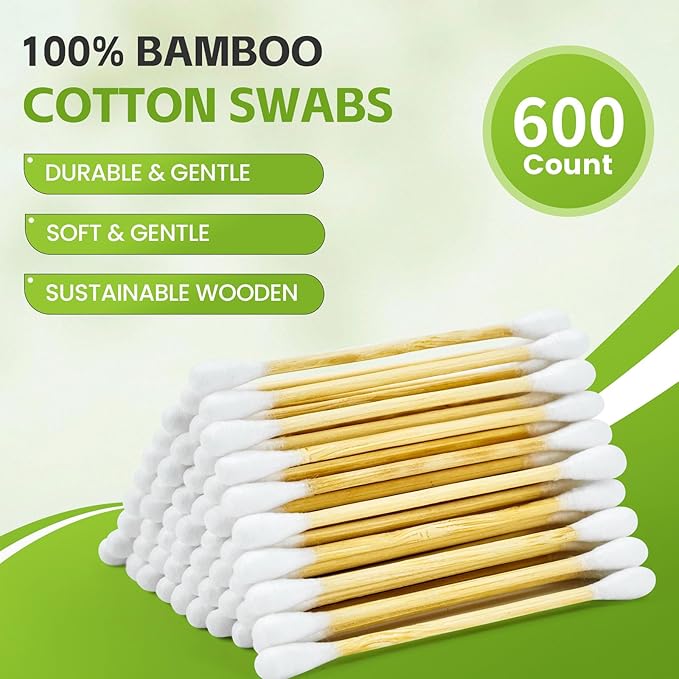GOLD HONEY Bamboo Cotton Swabs 600 Count - Image 4